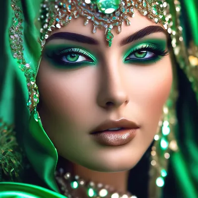 Зеленый макияж для зеленых глаз - 99 фото