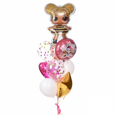 Фольгированный воздушный шар (16\" 41 см) Мини-фигура - Кукла ЛОЛ (LOL)