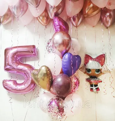 Воздушные шары на день рождения с куклой LOL купить в Москве с доставкой:  цена, фото, описание | Артикул:A-007631