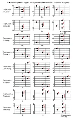 Таблица основных гитарных аккордов для начинающих и учителей - купить с  доставкой по выгодным ценам в интернет-магазине OZON (1141692885)