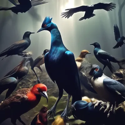 Все птицы мира на одном фото» — создано в Шедевруме