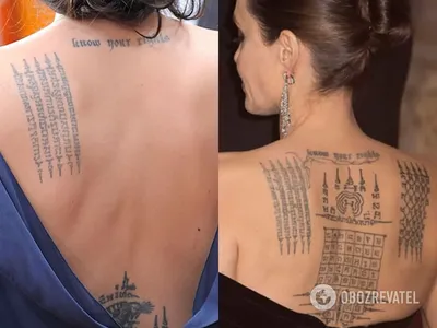 Тату Анджелины Джоли: Значение татуировок актрисы и фото - VeAn Tattoo