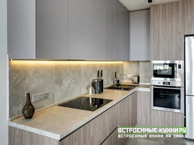 Светлая угловая кухня со встроенной мойкой К800 под заказ в Минске