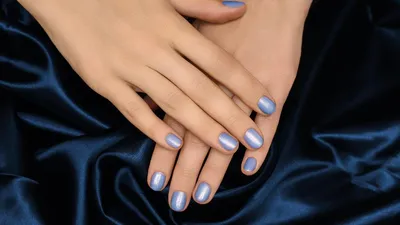 Втирка для ногтей синяя металлическая зеркальная декор для маникюра  металлик - купить с доставкой по выгодным ценам в интернет-магазине OZON  (976903024)