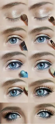 Как увеличить голубые глаза с помощью макияжа? | Makeupim | Дзен
