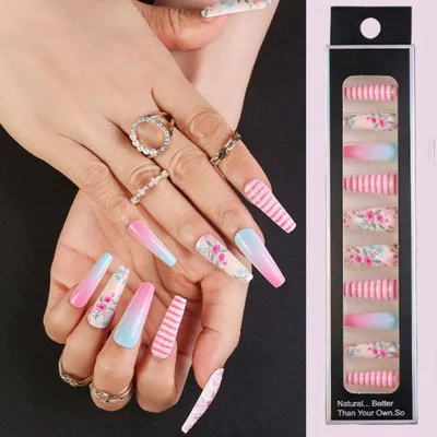 Аксессуары для ногтей, модные украшения для ногтей, дизайн ленты, 5D  рельефные наклейки для ногтей – лучшие товары в онлайн-магазине Джум Гик
