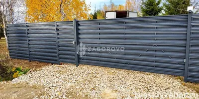 Забор жалюзи металлический в Москве под ключ