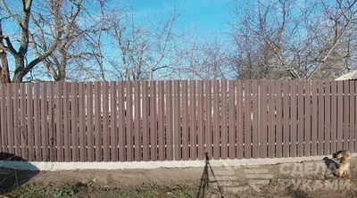 Красивый забор из шифера - 83 фото