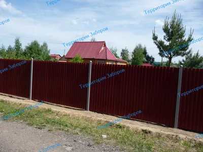Забор из профнастила в рамке: цена с установкой под ключ в Москве - Good  Zabor