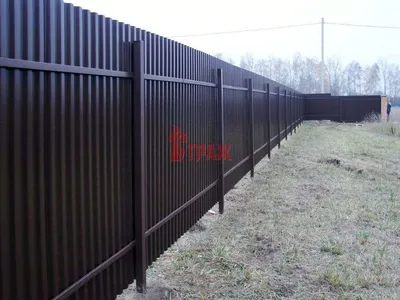 Забор из профнастила цвет графит в Москве от 1 130 рублей