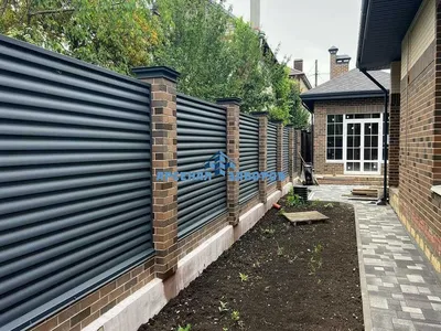 Забор-жалюзи 65м цвет RAL7024 серый графит в Москве