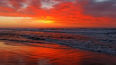 море пляж скалы вечер закат HD обои для ноутбука | Sunset wallpaper,  Sunset, Long exposure photography