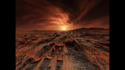 Закат на Марсе» — создано в Шедевруме