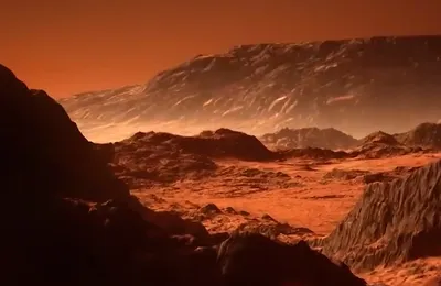 Красивый голубой закат на Марсе» — создано в Шедевруме