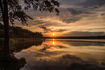 Летний закат на озере :: Сергей Шаталов – Социальная сеть ФотоКто