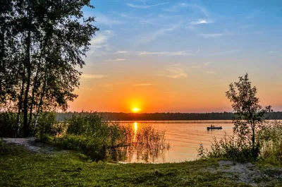 Фотообои Закат на озере 4545 купить в Украине | Интернет-магазин Walldeco.ua