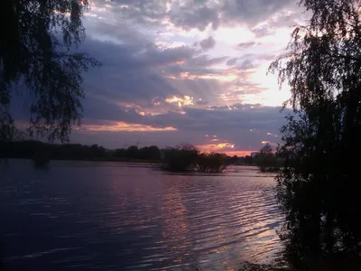 Закат солнца на реке Быстрая Сосна. / Лето