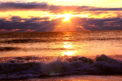 Фото Закат солнца над морем