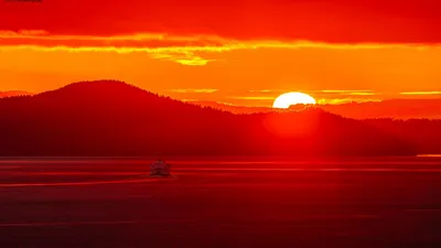 Закат солнца на озере. | Сухой Блог | Дзен