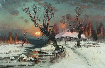 1891. Закат солнца зимой - PICRYL - Public Domain Media Search Engine  Public Domain Search