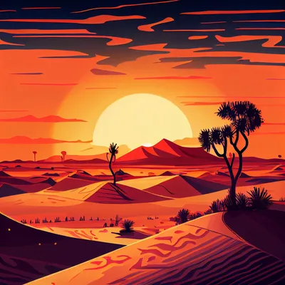 Закат в пустыне (90 фото) - 90 фото