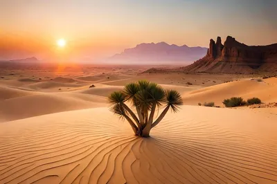 Закат в пустыне | DeskArt