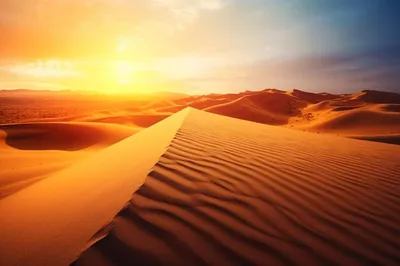закат солнца в пустыне Stock Photo | Adobe Stock