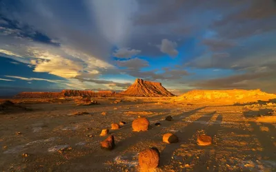 Купить Картина на холсте Закат в пустыне, 100х80 см | Интернет-магазин Сити  Бланк