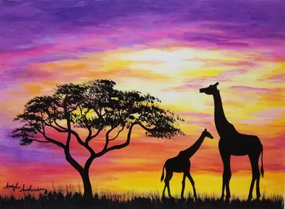 Закат солнца в африканской саванне за деревом Стоковое Фото - изображение  насчитывающей сновидение, сумрак: 158537710