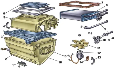 Замена радиатора (отопителя) и мотора печки ВАЗ 2114