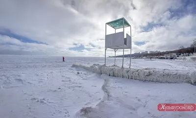 Чёрное море замёрзло в Крыму | Крым.Октагон.Медиа