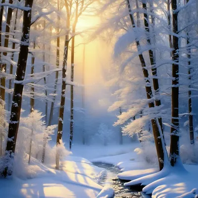заснеженный лес в сумерках, зима, лес, снег фон картинки и Фото для  бесплатной загрузки