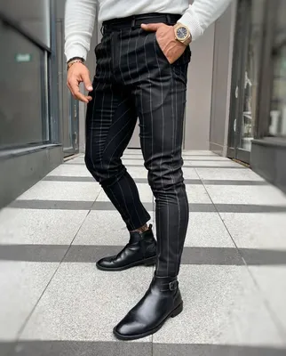 Фланелевые брюки мужские со стрелками классические шерстяные серые зауженные  Germano купить в интернет-магазине в Москве