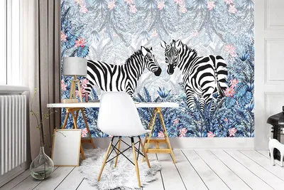 3d обои на заказ, Зебра, животное на траве, фон для гостиной, домашний  декор, настенные 3d фрески, обои для стен 3 d | AliExpress