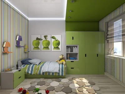 Зеленая комната для мальчика - имеют ли смысл зеленые стены в детской  комнате?