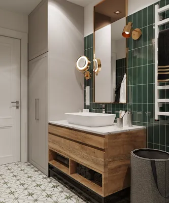 Зеленая плитка в ванной комнате | Ванна плитка, Прачечная в ванной, Ванная  стиль