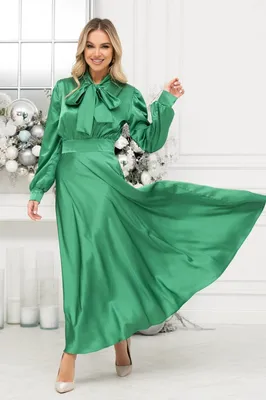 Женские платья осенние длинные зеленые: купить недорого в интернет-магазине  issaplus.com