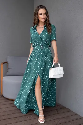 Женские платья летние длинные зеленые: купить недорого в интернет-магазине  issaplus.com