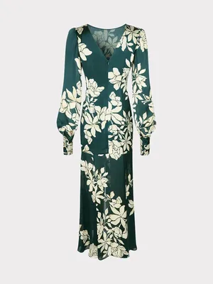 Женские платья летние длинные зеленые (коттон): купить недорого в  интернет-магазине issaplus.com