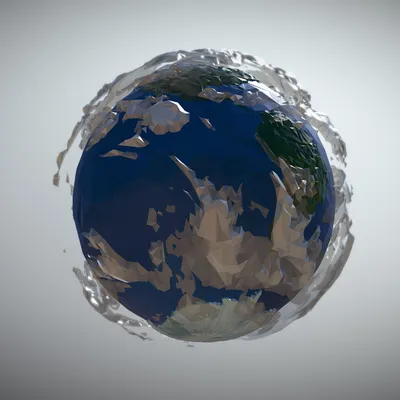 Это Земля, изображённая без воды и атмосферы | Пикабу