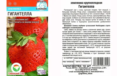 Семена клубника Сибирский сад Гигантелла 54220 1 уп. - купить в Москве,  цены на Мегамаркет