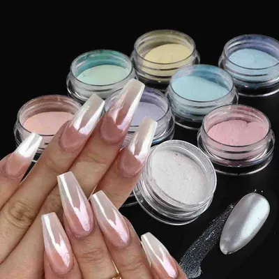 Nails Molekula Зеркальная пудра для ногтей Nails Mirror Powder - купить,  цена, отзывы - Icosmo