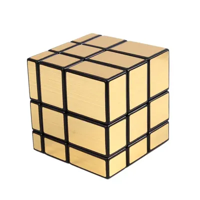 Логический зеркальный кубик Рубика головоломка «Золотой» 6 см. P168-11 /  3х3х3