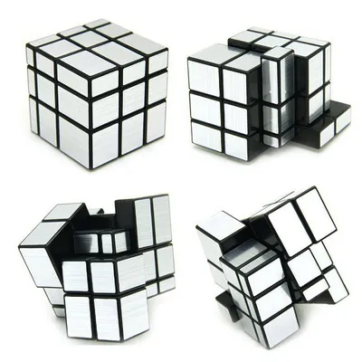 Купить кубик Рубика YJ 3x3x1 «Ghost Mirror blocks» серебро - gamestil.ru