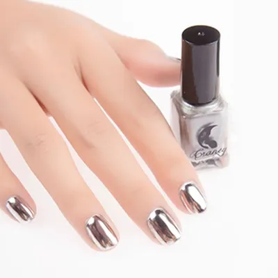 Лак для ногтей зеркальный серебряный - купить с доставкой по выгодным ценам  в интернет-магазине OZON (1291786526)