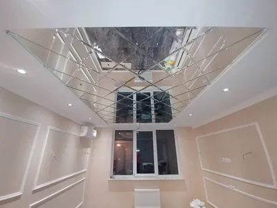 Зеркальный натяжной потолок в ванную комнату ⋆ Проекты Potolki5.by