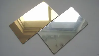 Оразцы стекол зеркал , Зеркало серебро сатин Silver Clear 4мм (РФ) 0011