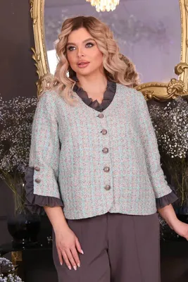 Женские пиджаки больших размеров и жакеты для полных женщин – купить в  интернет-магазине «L'Marka»