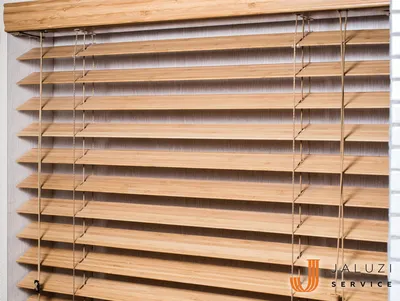 Горизонтальные деревянные жалюзи 25/50 мм цена, фото. Купить, установить  жалюзи на окна. Интернет магазин Жалюзи-сервис.