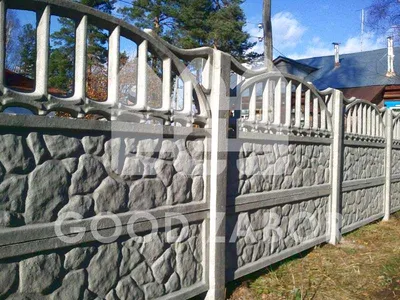 Бетонный забор, секционный сборный, ограждения и заборы из бетона,  декоративные панели